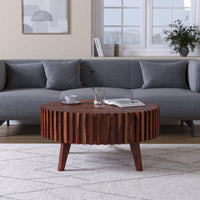 Sheesham Wood Round Coffee Table