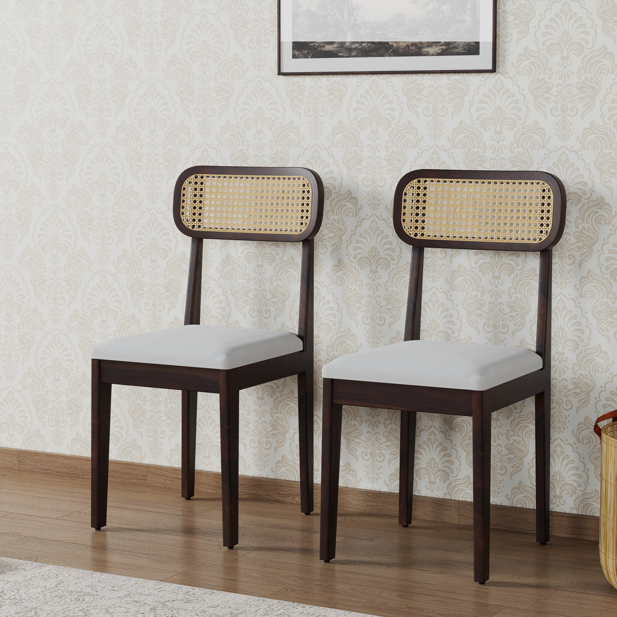 Solid Wood Dining Chair Set of 2 for Seating Area