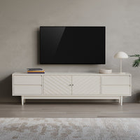 Wooden Entertainment Unit with Storage Cabinet