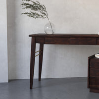 Wooden Study Table in Walnut Finish