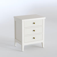 Solid Wood Bedside Table with Storage
