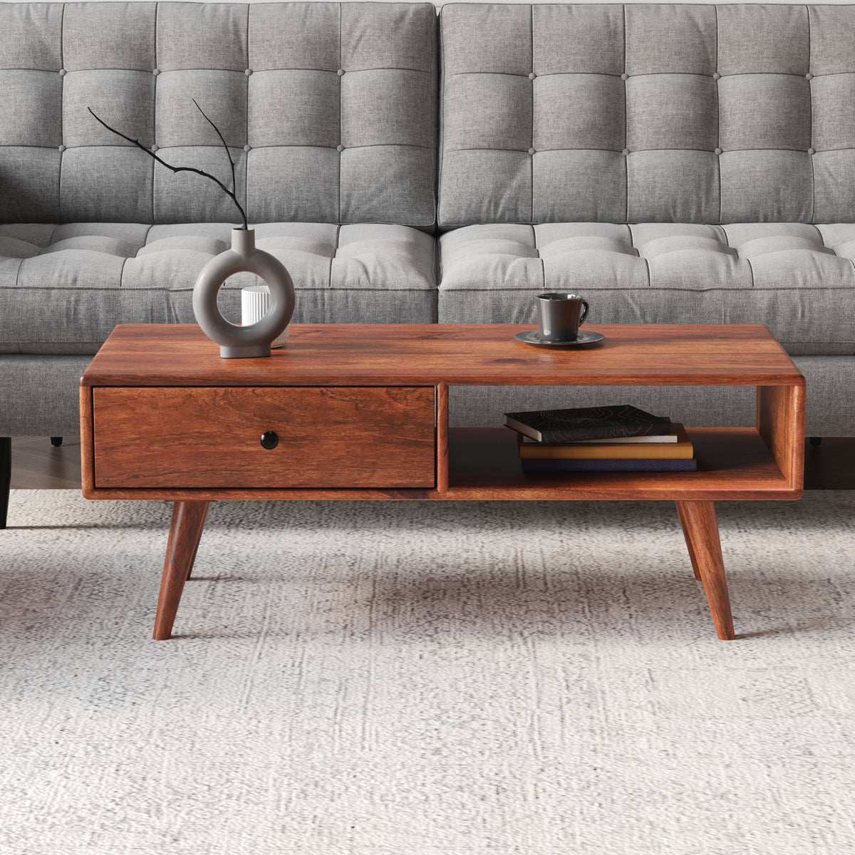Solid Wood Coffee Table for Living Room