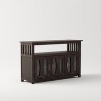 3 Door Wooden Storage Buffet Cabinet with Open Shelf