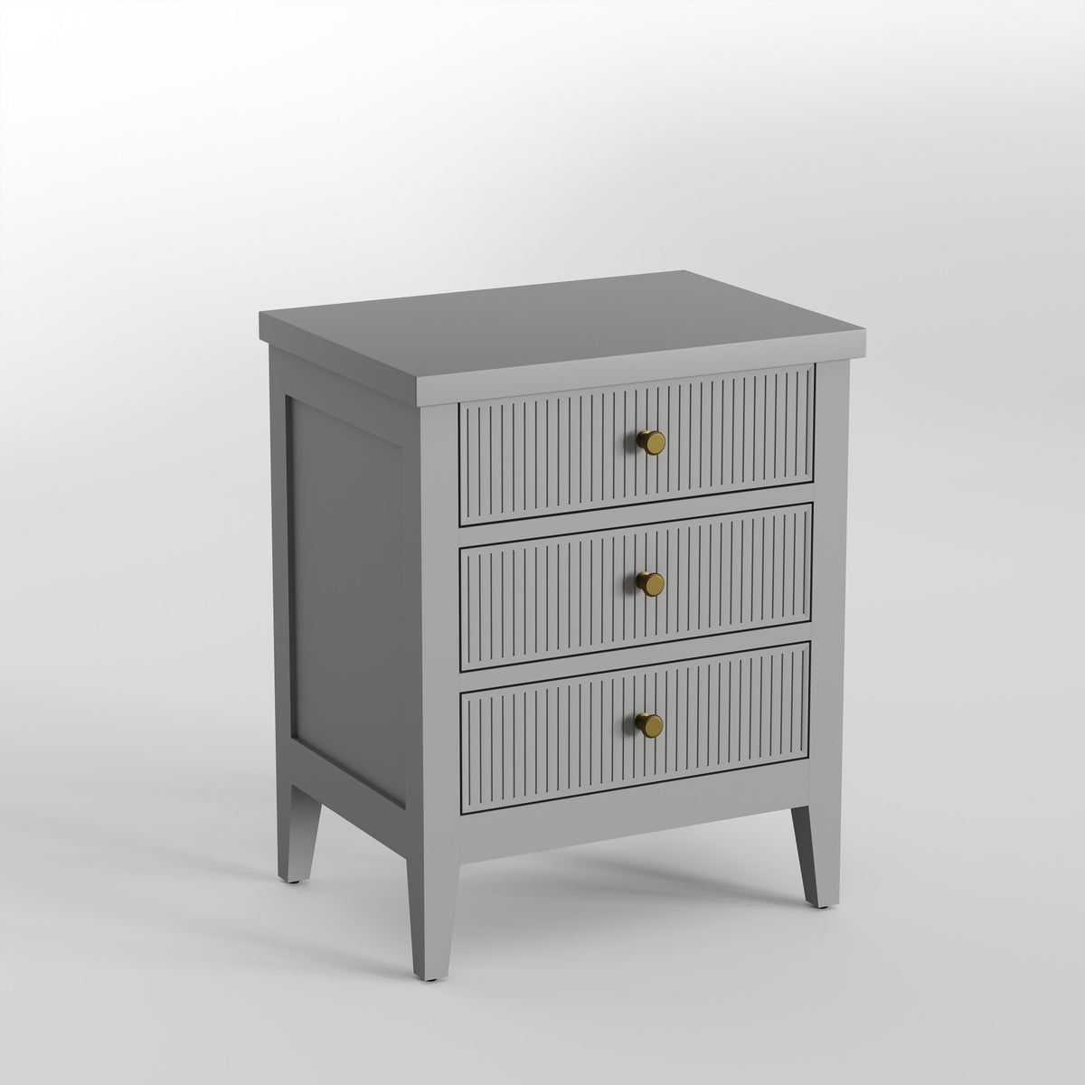 Solid Wood Bedside Table with Storage