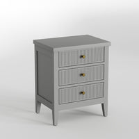 Solid Wood Bedside Table with Storage