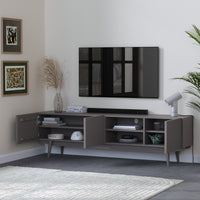 Solid Wood Tv Unit with Storage