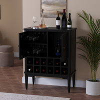 Solid Wood Bar Cabinet with Cabinet Storage