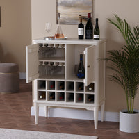 Solid Wood Bar Cabinet with Cabinet Storage