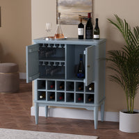 Solid Wood Bar Cabinet with Cabinet Storage