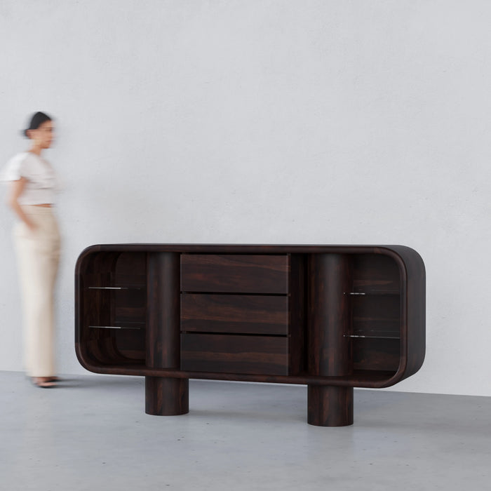 Solid Wood Top  Console Sideboard for Living Room