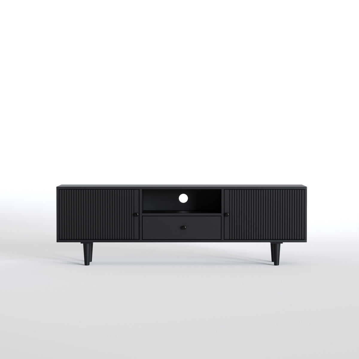 Solid Wood Unit Cabinet with Storage for Living Room