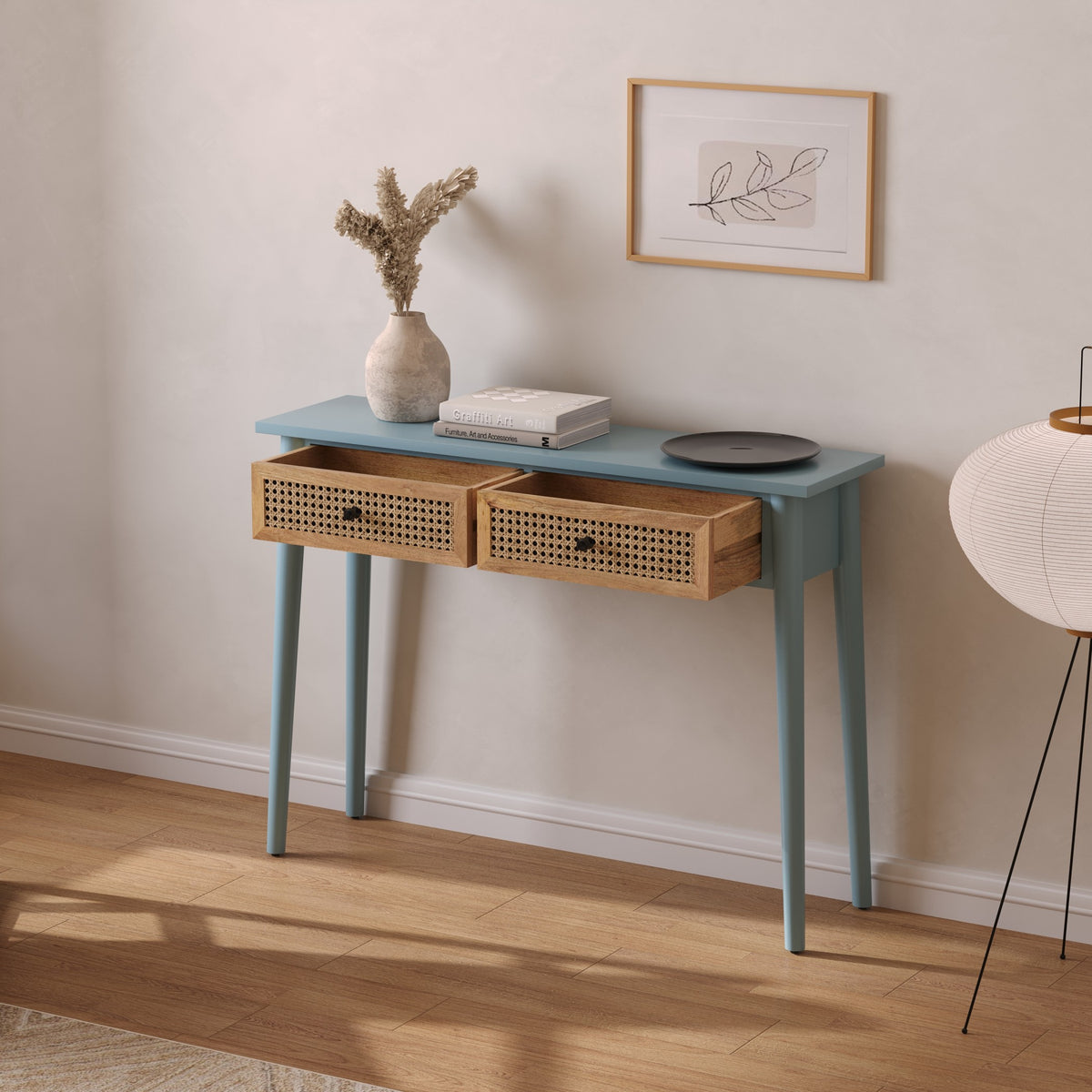 Wooden Hallway Table with Storage