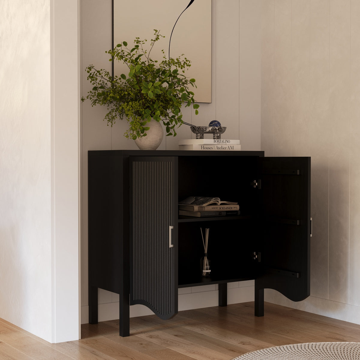 2 Door Wooden Storage Cabinet