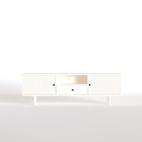 Solid Wood TV Entertainment Unit with Storage