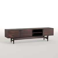 Solid Wood TV Cabinet with Storage and Drawers