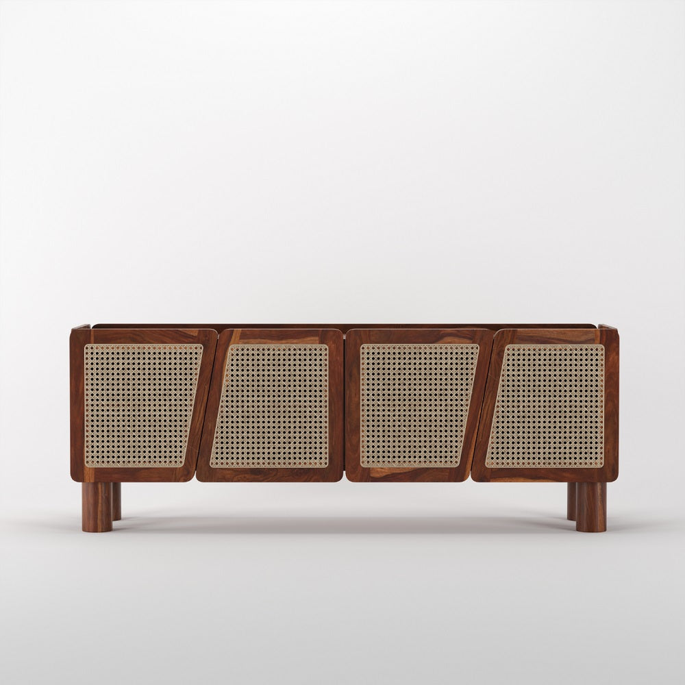 Wooden Rattan Sideboard Cabinet for Storage