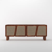 Wooden Rattan Sideboard Cabinet for Storage