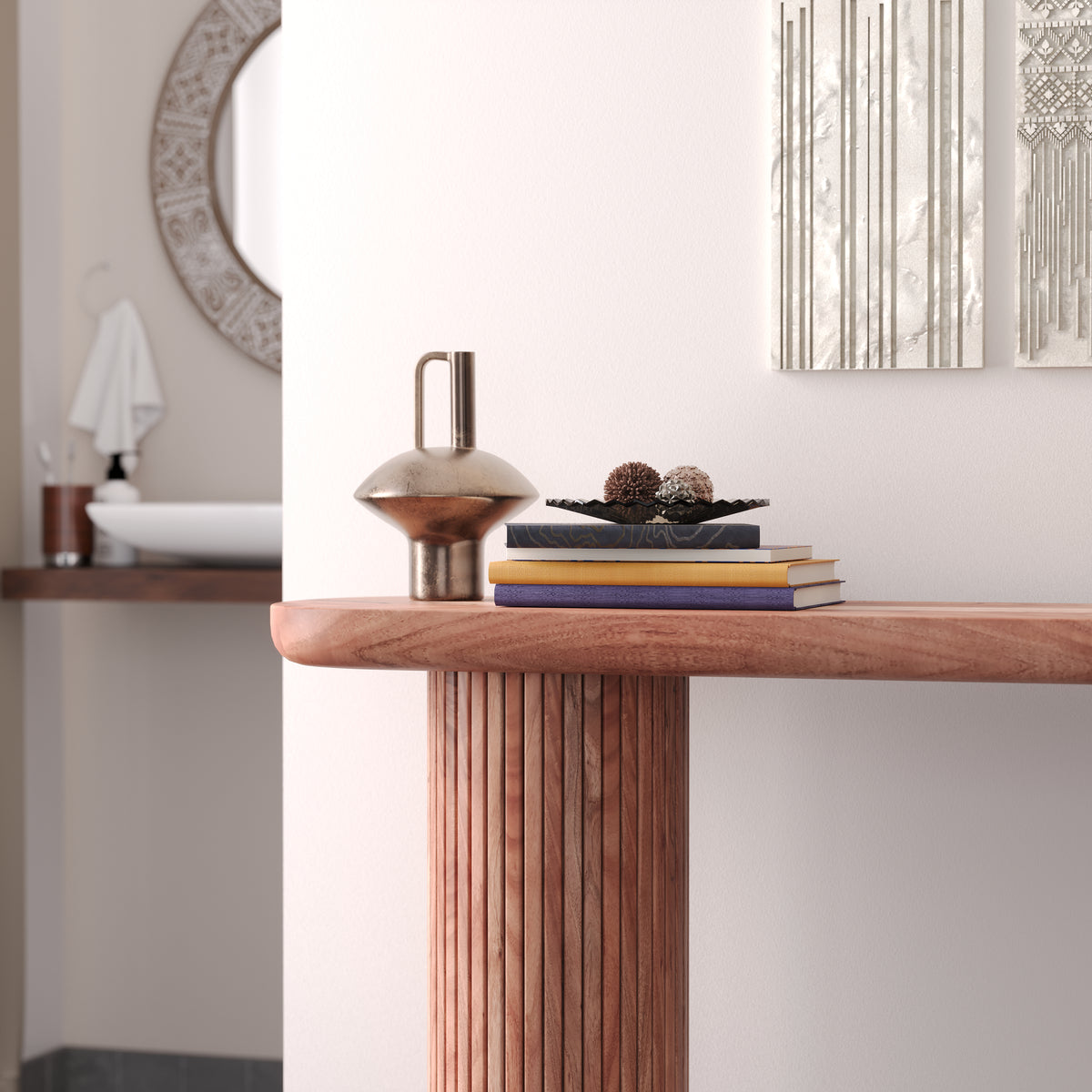 Wooden Console for Living Room