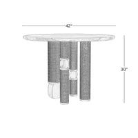 Wooden Round Dining Table with Decorative Pedestal Base