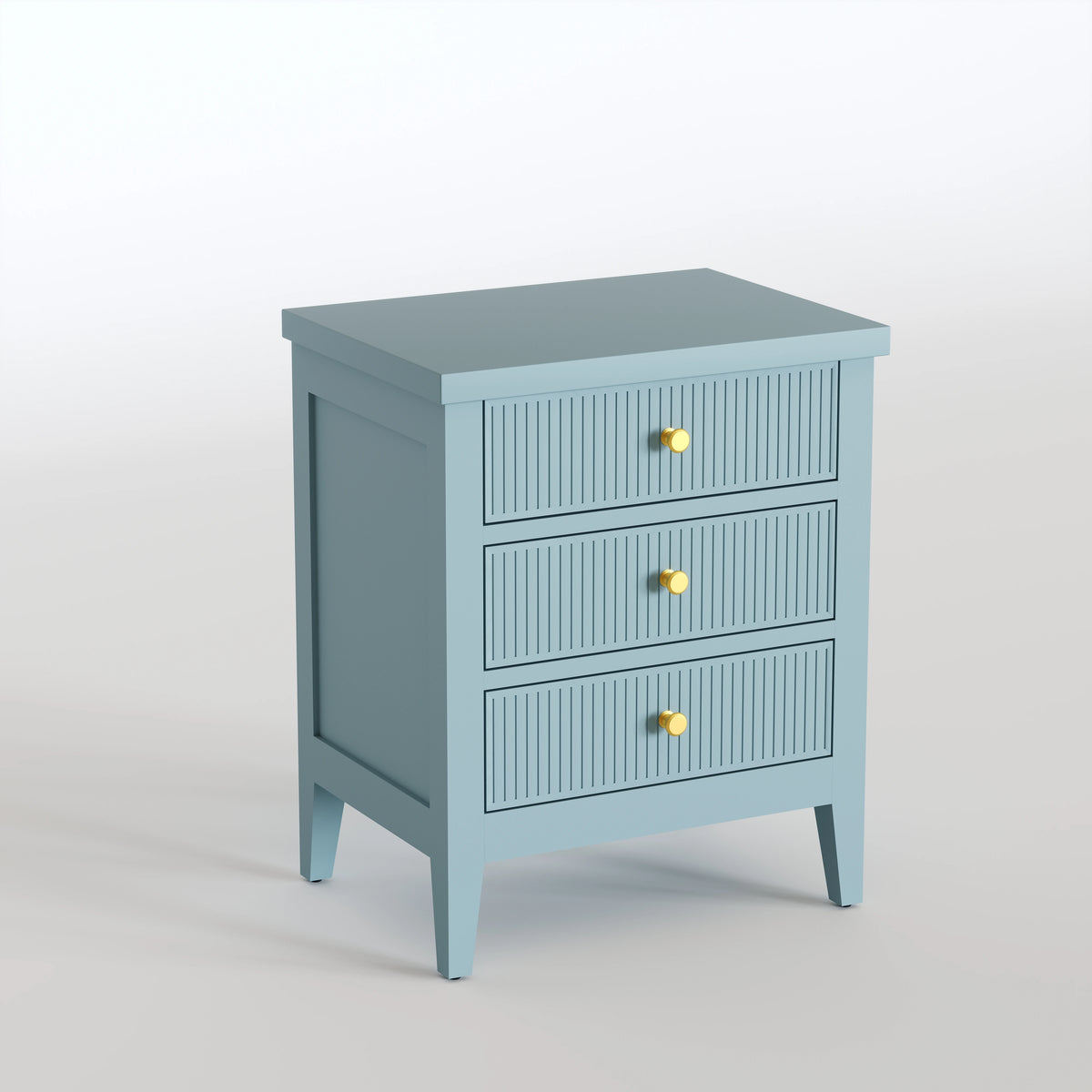 Solid Wood Bedside Table with Storage