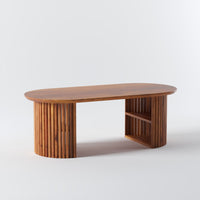 Mango Wood Semi Round Center Table