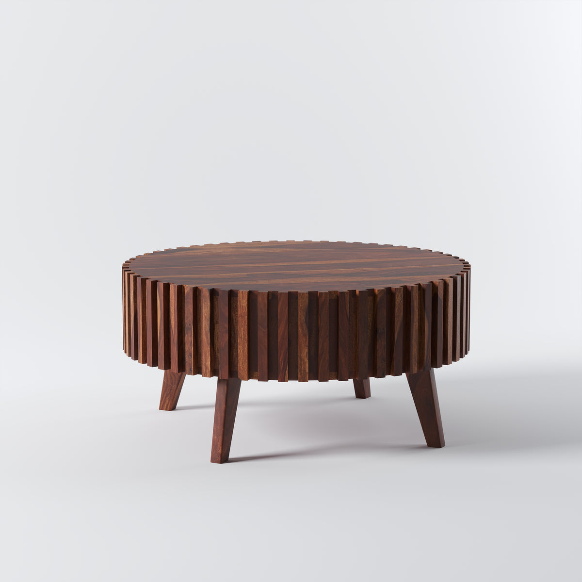 Sheesham Wood Round Coffee Table