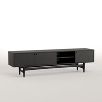 Solid Wood TV Cabinet with Storage and Drawers