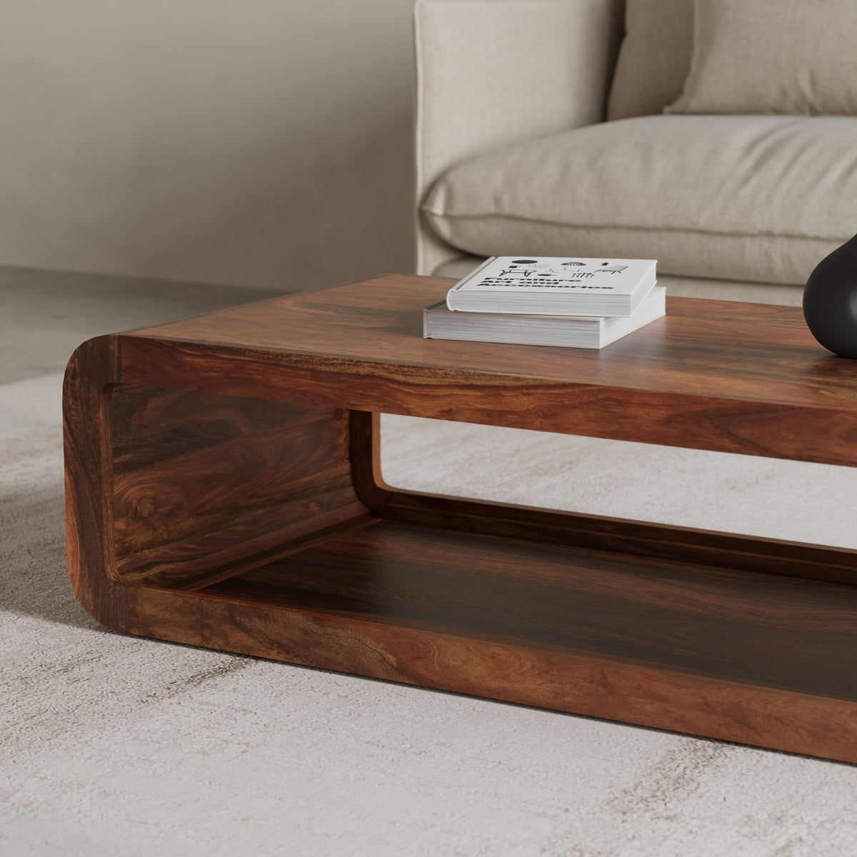 Sheesham Wood Rectangular Coffee Table