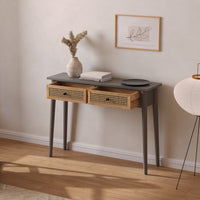 Solid Wood Console Table with Drawers