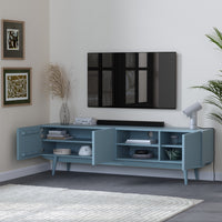 Solid Wood Tv Unit with Storage