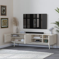 Solid Wood Tv Unit with Storage