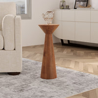 Wooden Side End Tables | Pedestal Accent Table Set for Home