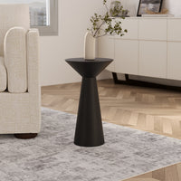 Wooden Side End Table Set of 2 | Pedestal Accent Table for Living Room