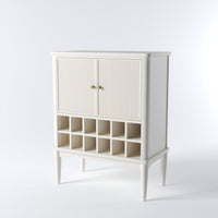 Solid Wood Bar Cabinet with Cabinet Storage