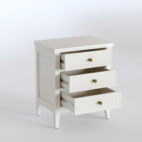 Solid Wood Bedside Table with Storage