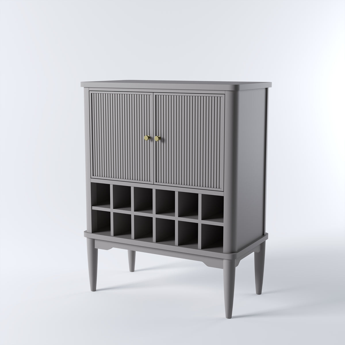 Solid Wood Bar Cabinet with Cabinet Storage