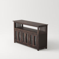 3 Door Wooden Storage Buffet Cabinet with Open Shelf