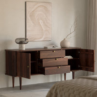 Sheesham Wood Sideboard Buffet with 3 Drawers