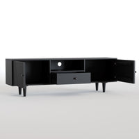 Solid Wood Unit Cabinet with Storage for Living Room