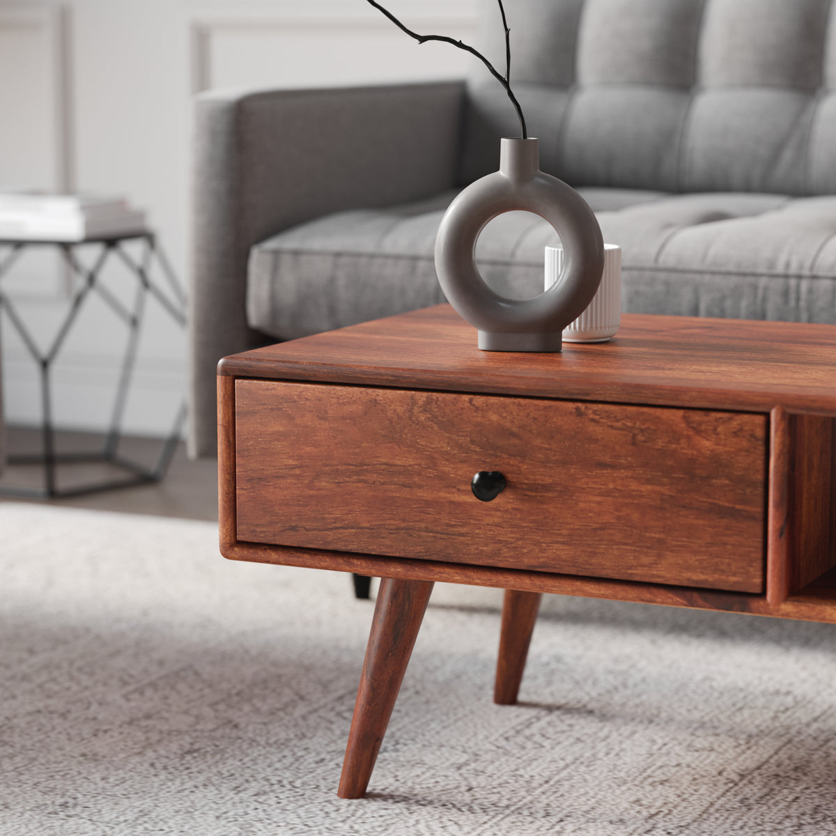 Solid Wood Coffee Table for Living Room