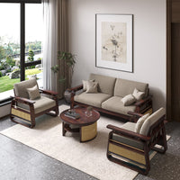 Solid Wood 5 Seater Sofa Set