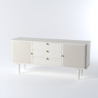Solid Mango Wood Buffet Sideboard Cabinet with Storage