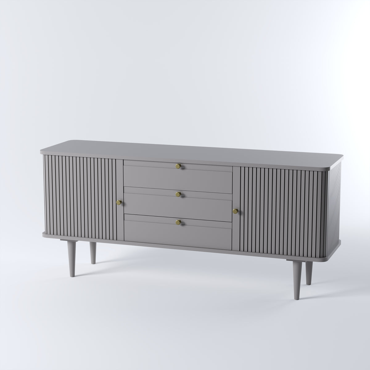 Solid Mango Wood Buffet Sideboard Cabinet with Storage
