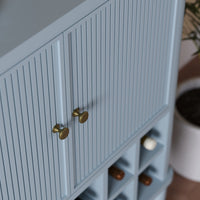 Solid Wood Bar Cabinet with Cabinet Storage