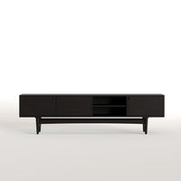 Solid Wood TV Cabinet with Storage and Drawers