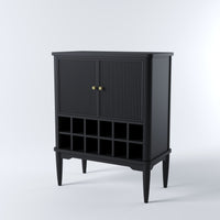 Solid Wood Bar Cabinet with Cabinet Storage