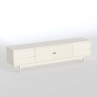 Wooden Entertainment Unit with Storage Cabinet