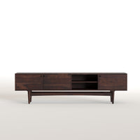 Solid Wood TV Cabinet with Storage and Drawers