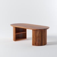 Mango Wood Semi Round Center Table