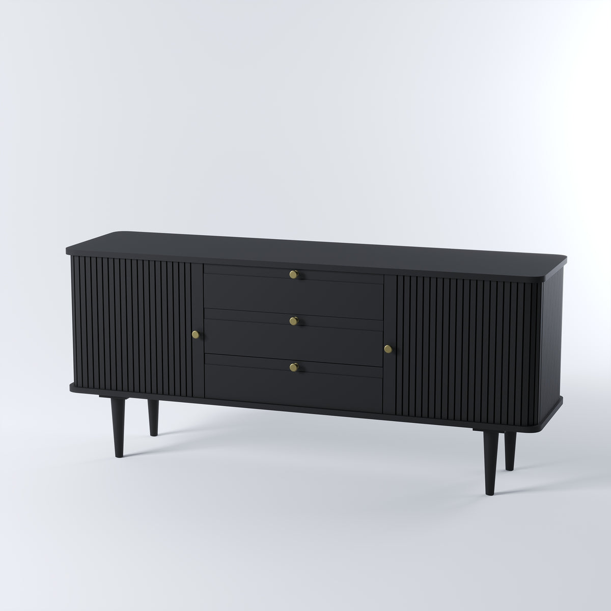 Solid Mango Wood Buffet Sideboard Cabinet with Storage